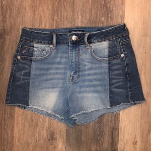 Two-tone Jean Shorts